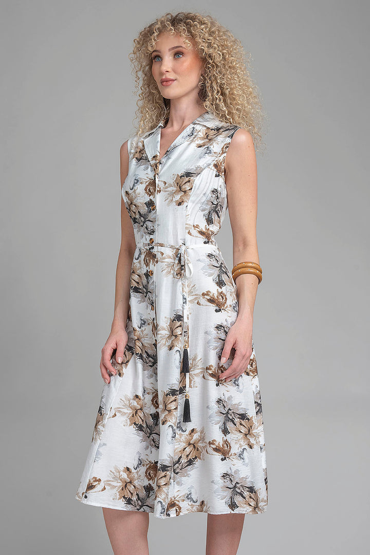 Vestido Sin Mangas Estampado