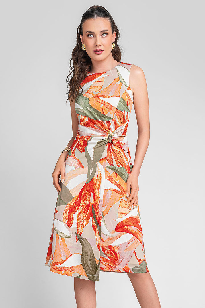 Vestido Estampado Sin Mangas