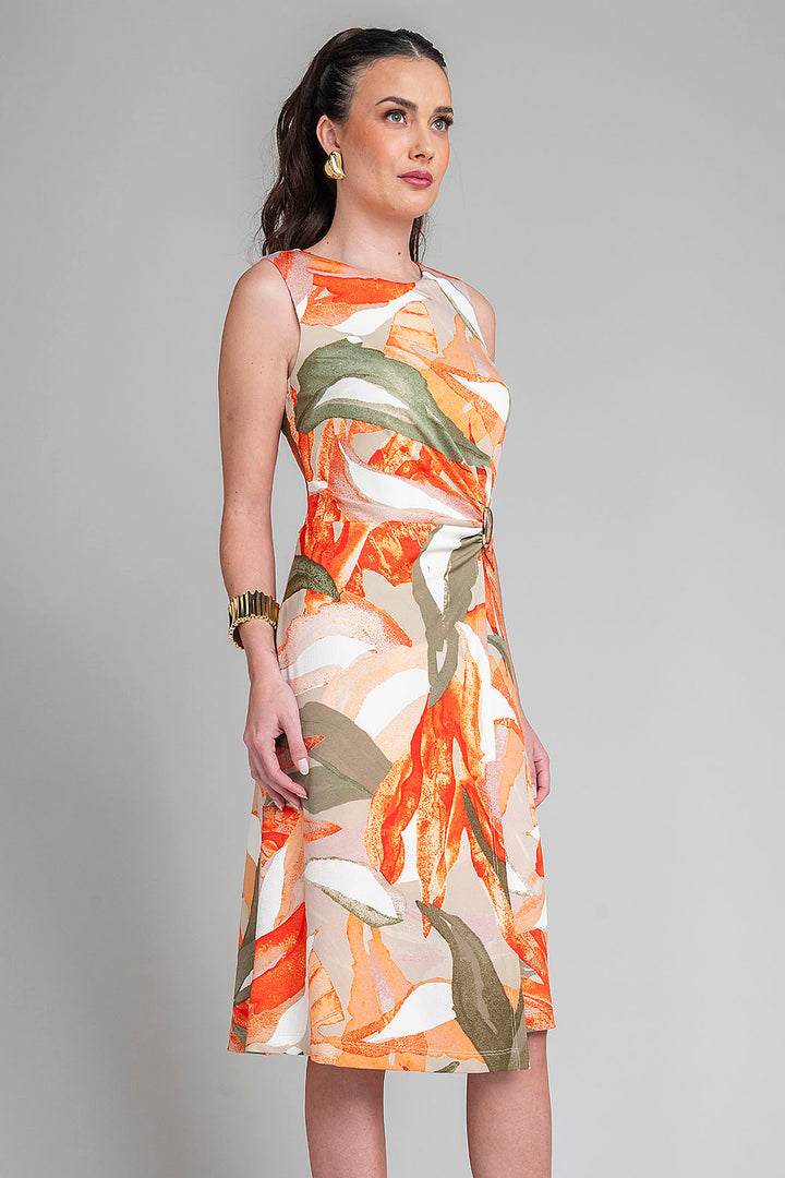 Vestido Estampado Sin Mangas