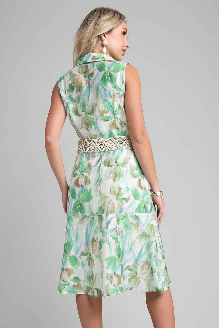 Vestido Estampado Sin Mangas