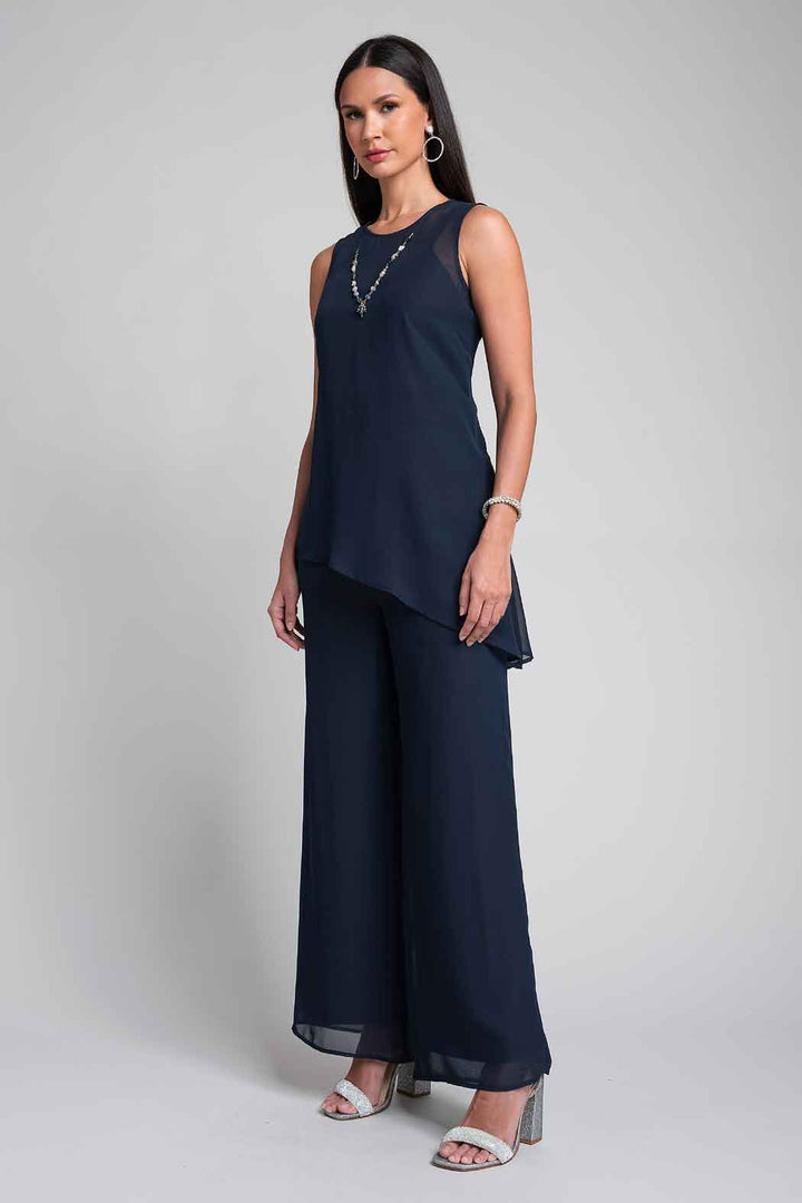 Conjunto De Pantalon Con Bluson Asimetrico