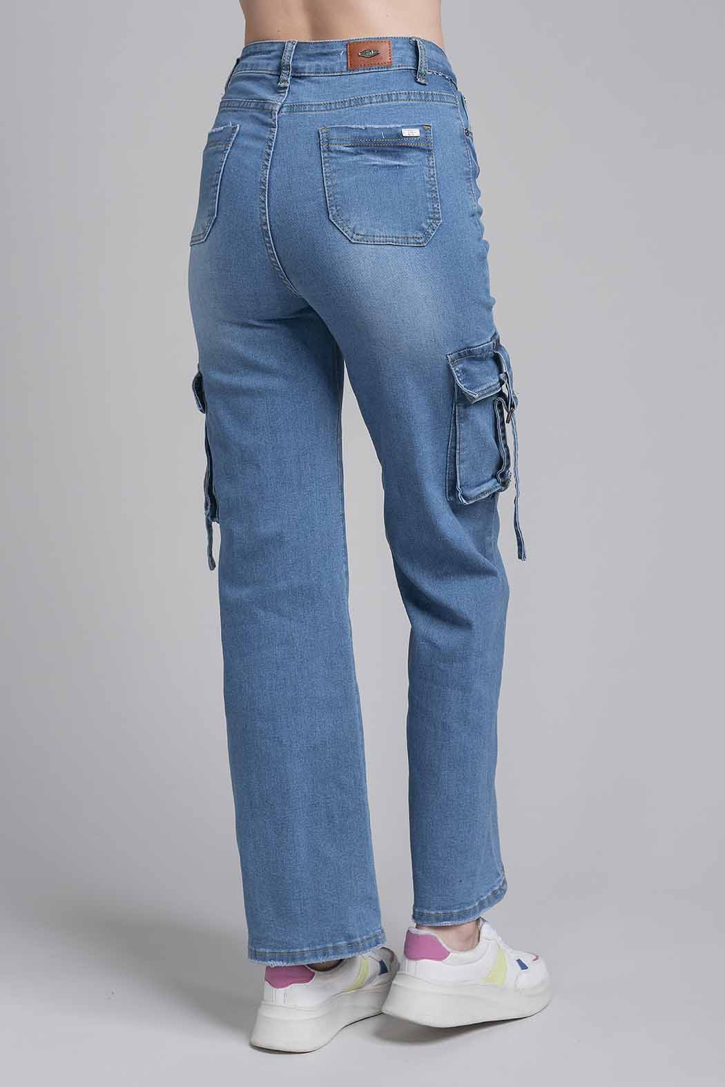 Jeans Liso Corte Ancho