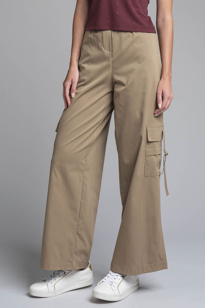 Pantalon Cargo Con Resorte En Cintura