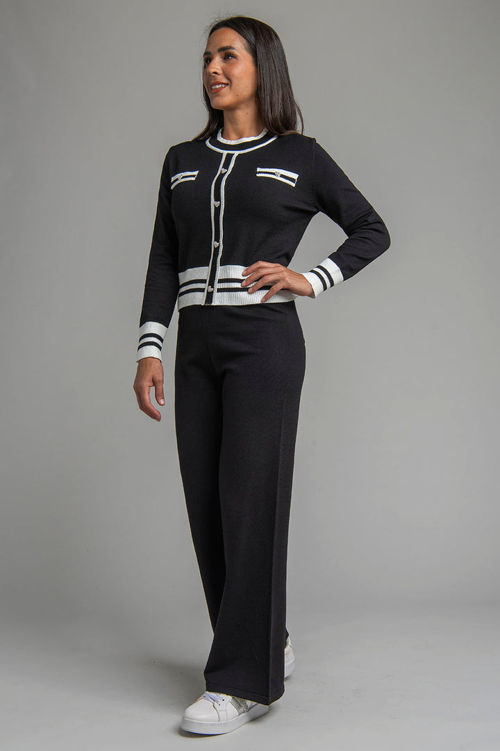 Conjunto De Pantalon Con Sueter De Punto