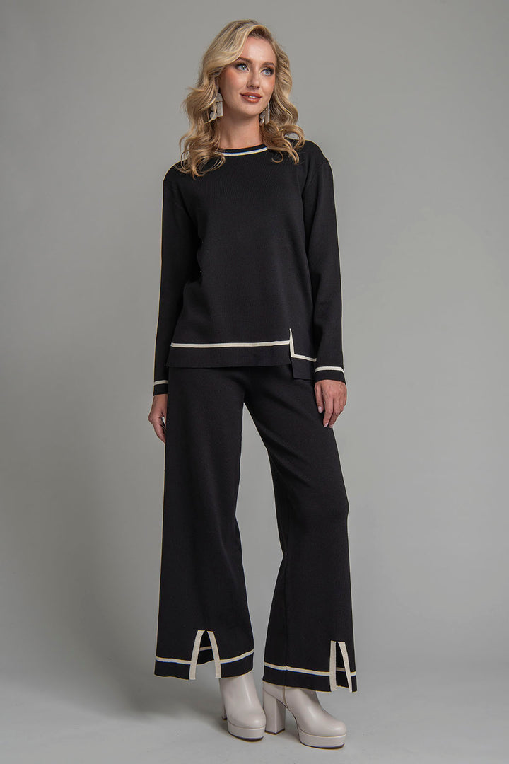 Conjunto De Pantalon Con Sueter De Punto