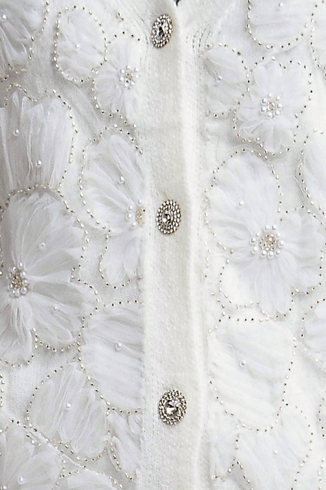 Sueter De Punto Con Flores Bordadas