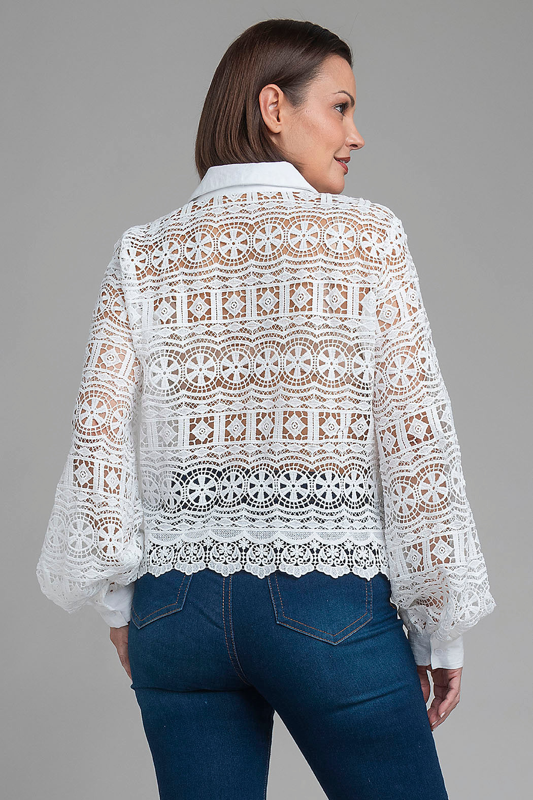 Blusa De Manga Larga Bordada