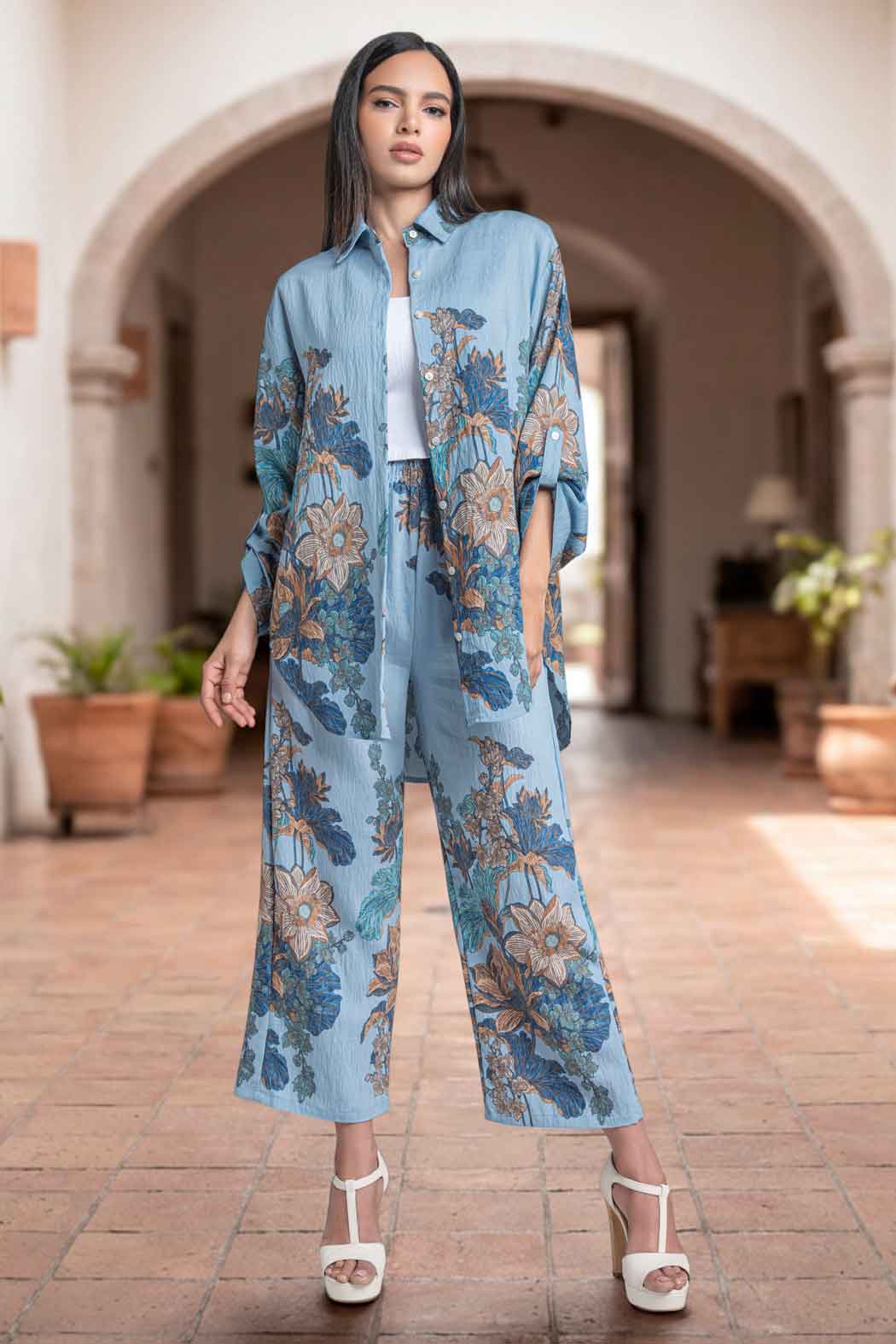 Conjunto De Pantalon Y Bluson Estampado