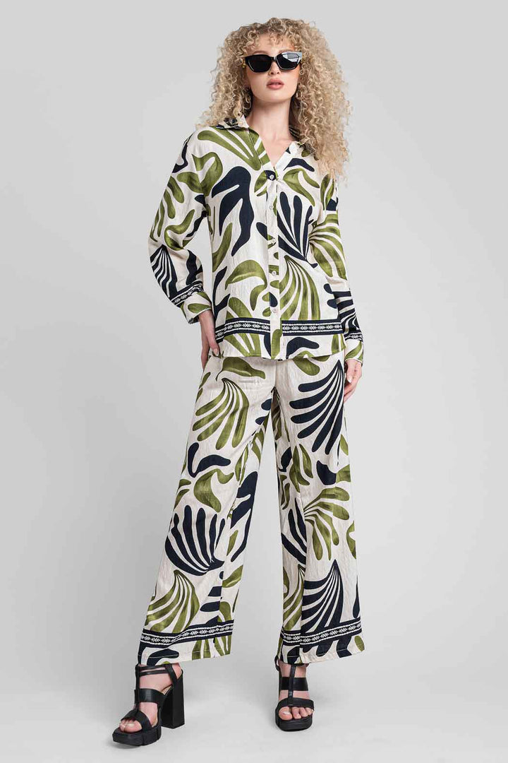 Conjunto De Pantalon Y Bluson Estampado
