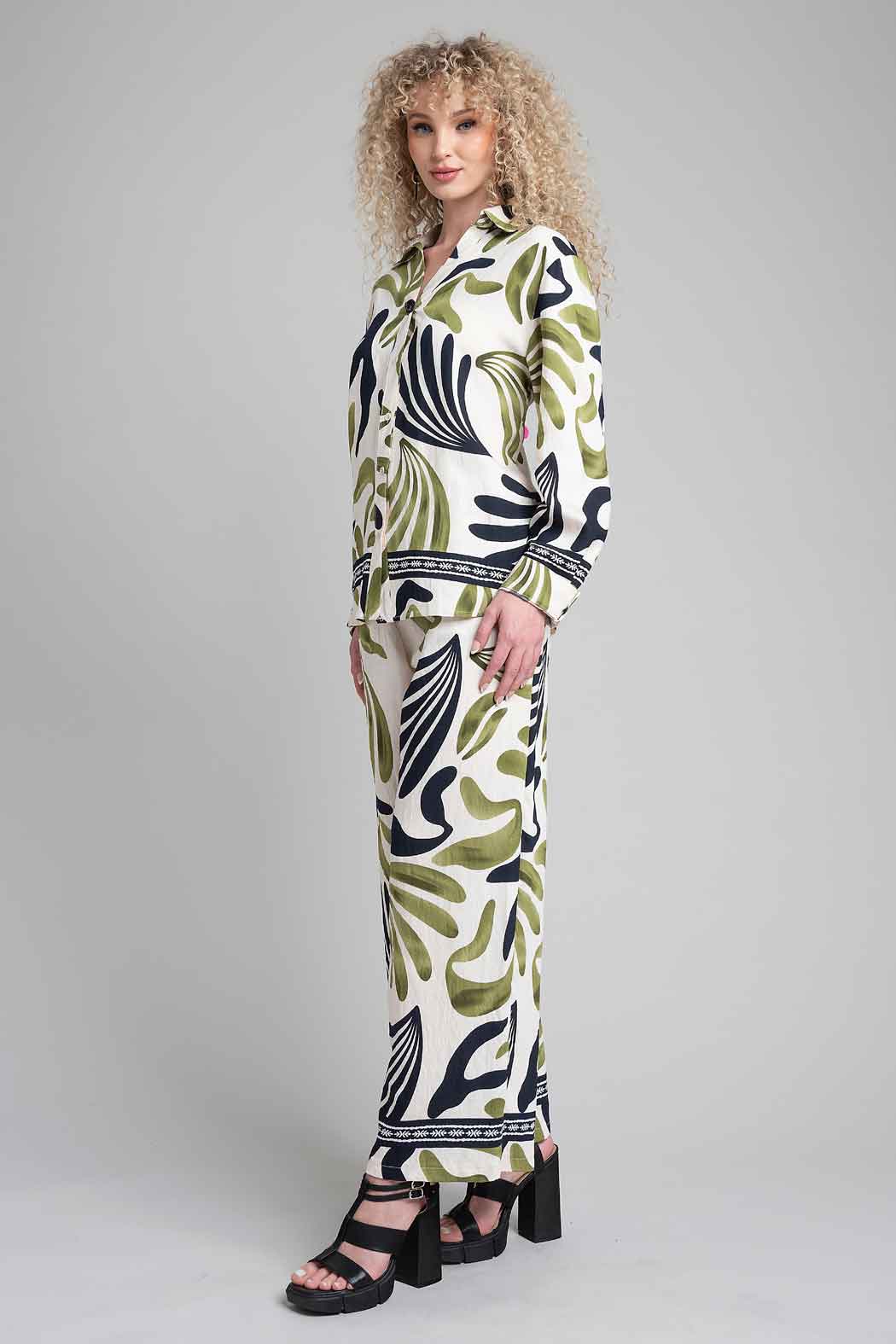Conjunto De Pantalon Y Bluson Estampado