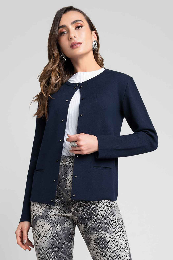 Sueter Corto Con Bolsas Y Cuello Redondo