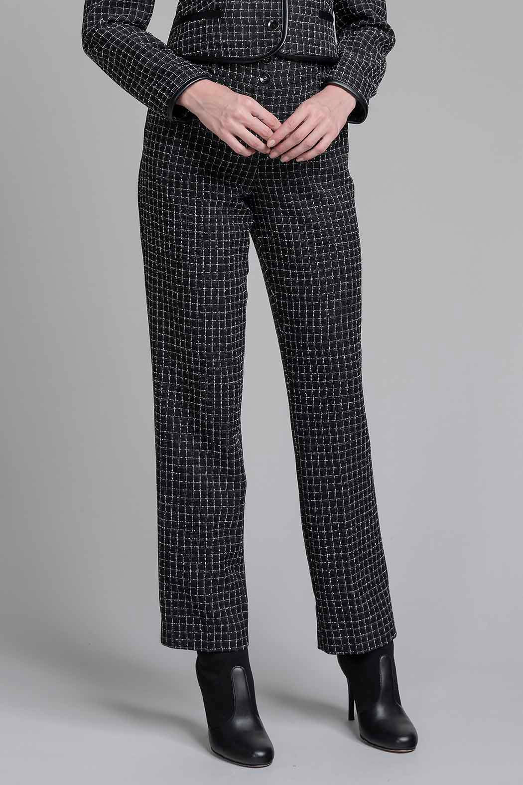 Pantalon Con Estampado De Cuadros