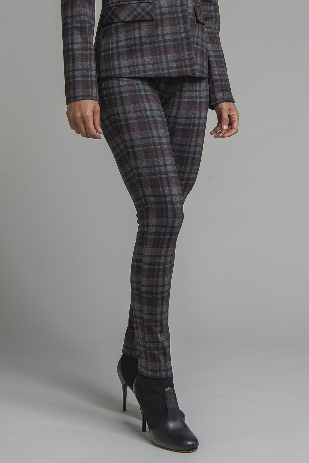 Pantalón Corte Recto De Cuadros