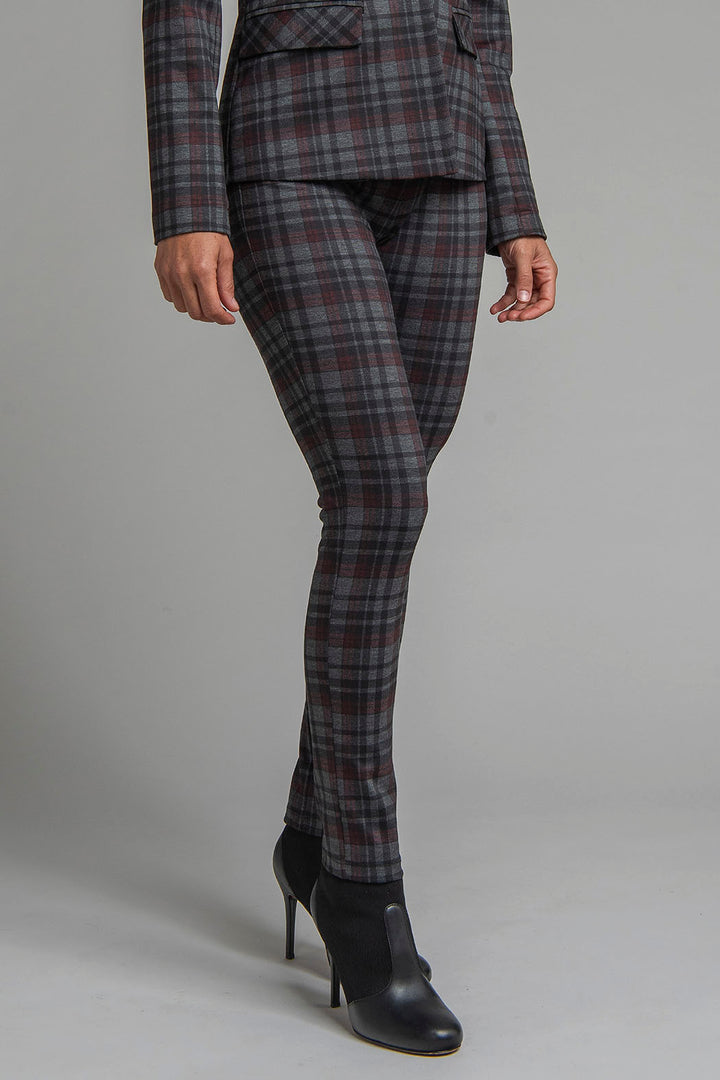 Pantalón Corte Recto De Cuadros
