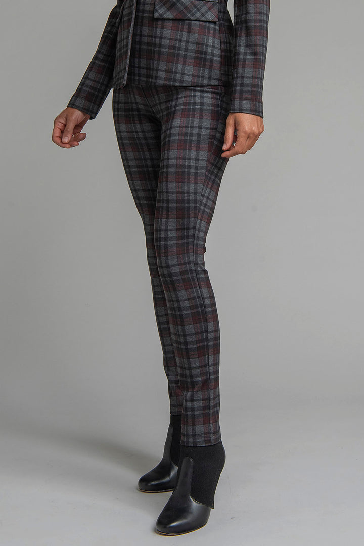 Pantalón Corte Recto De Cuadros