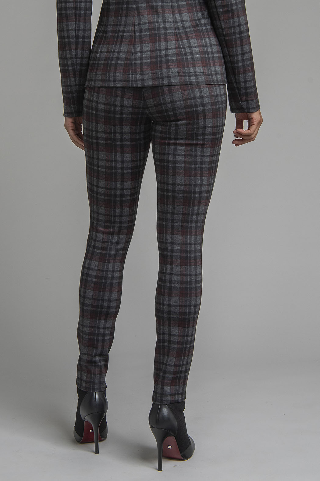Pantalón Corte Recto De Cuadros