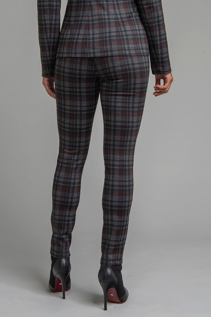 Pantalón Corte Recto De Cuadros