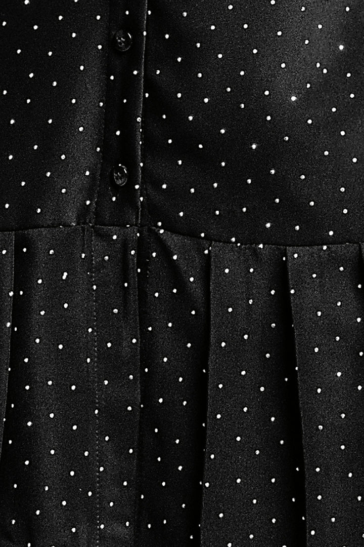 Vestido De Manga Larga Con Brillos