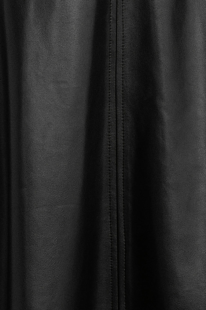 Falda Larga De Piel Corte Circular