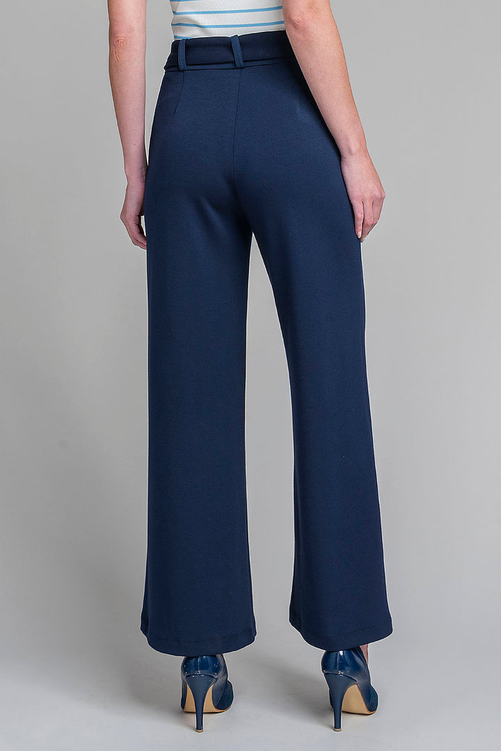 Pantalon Corte Recto Con Cinturon