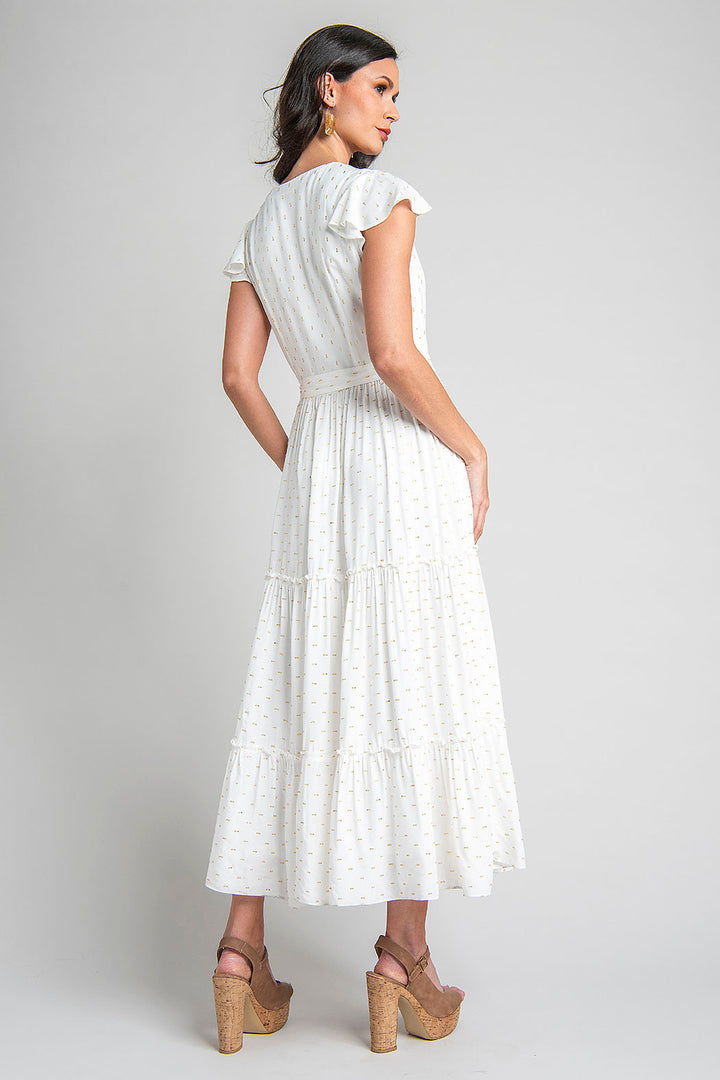 Vestido Con Brillos Y Jareta