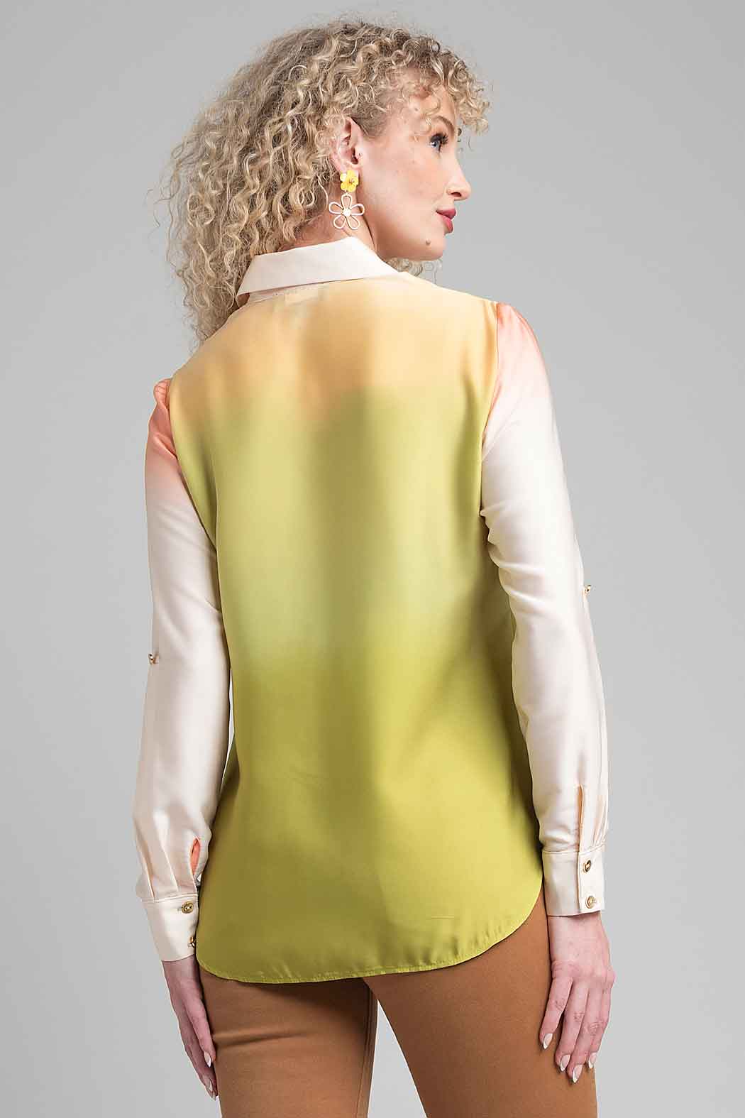 Blusa Camisera Con Color Degradado