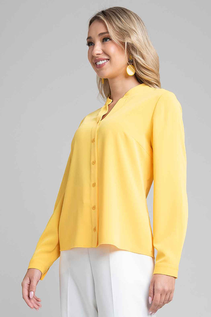 Blusa Lisa Camisera Con Manga Larga