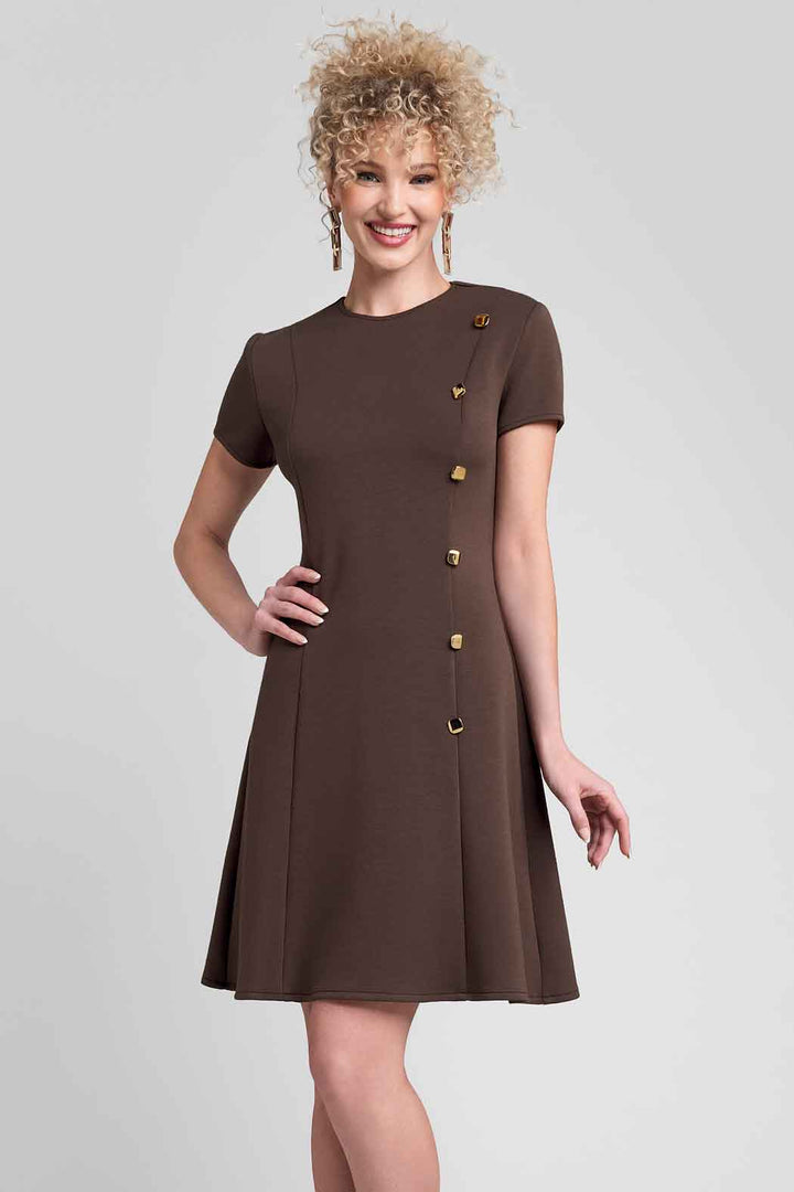 Vestido Con Botones Laterales