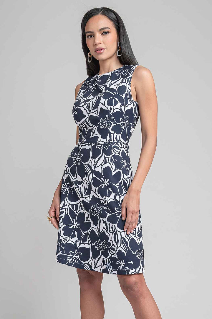 Vestido Sin Mangas Con Estampado Floral