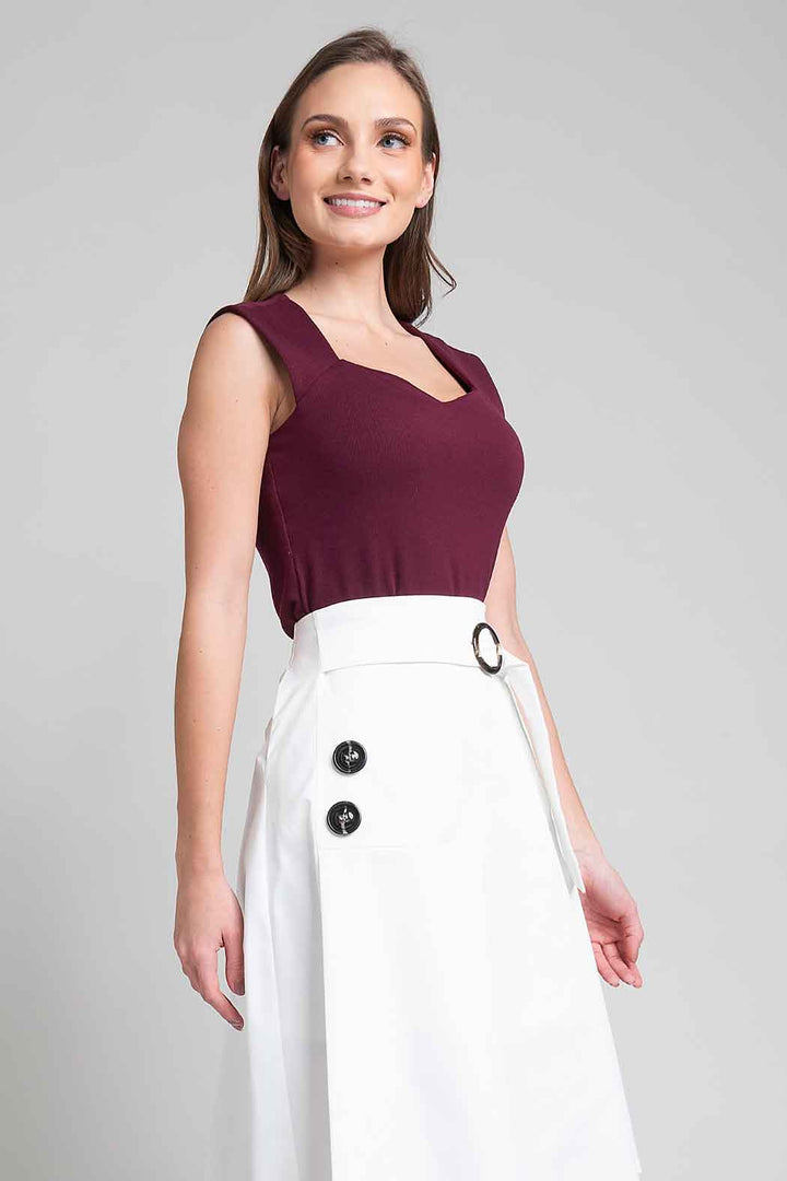 Blusa Lisa Con Manga Corta