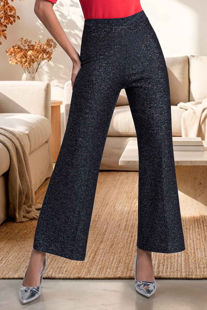 Pantalon Corte Recto Con Brillos