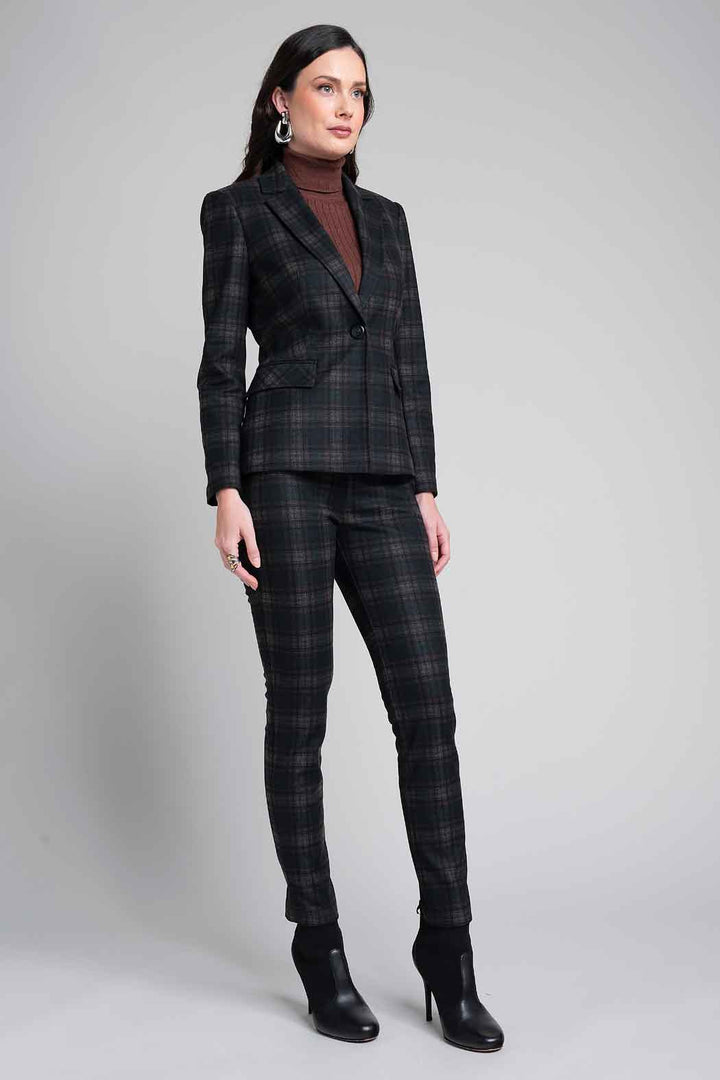 Conjunto De Pantalon Con Saco De Cuadros