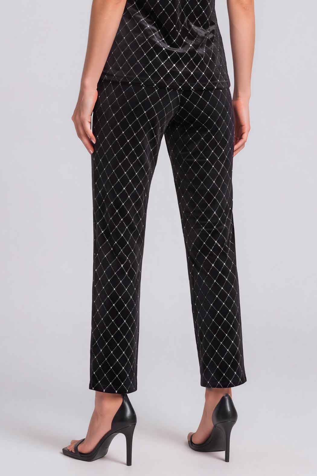 Pantalon Corte Recto Con Brillos