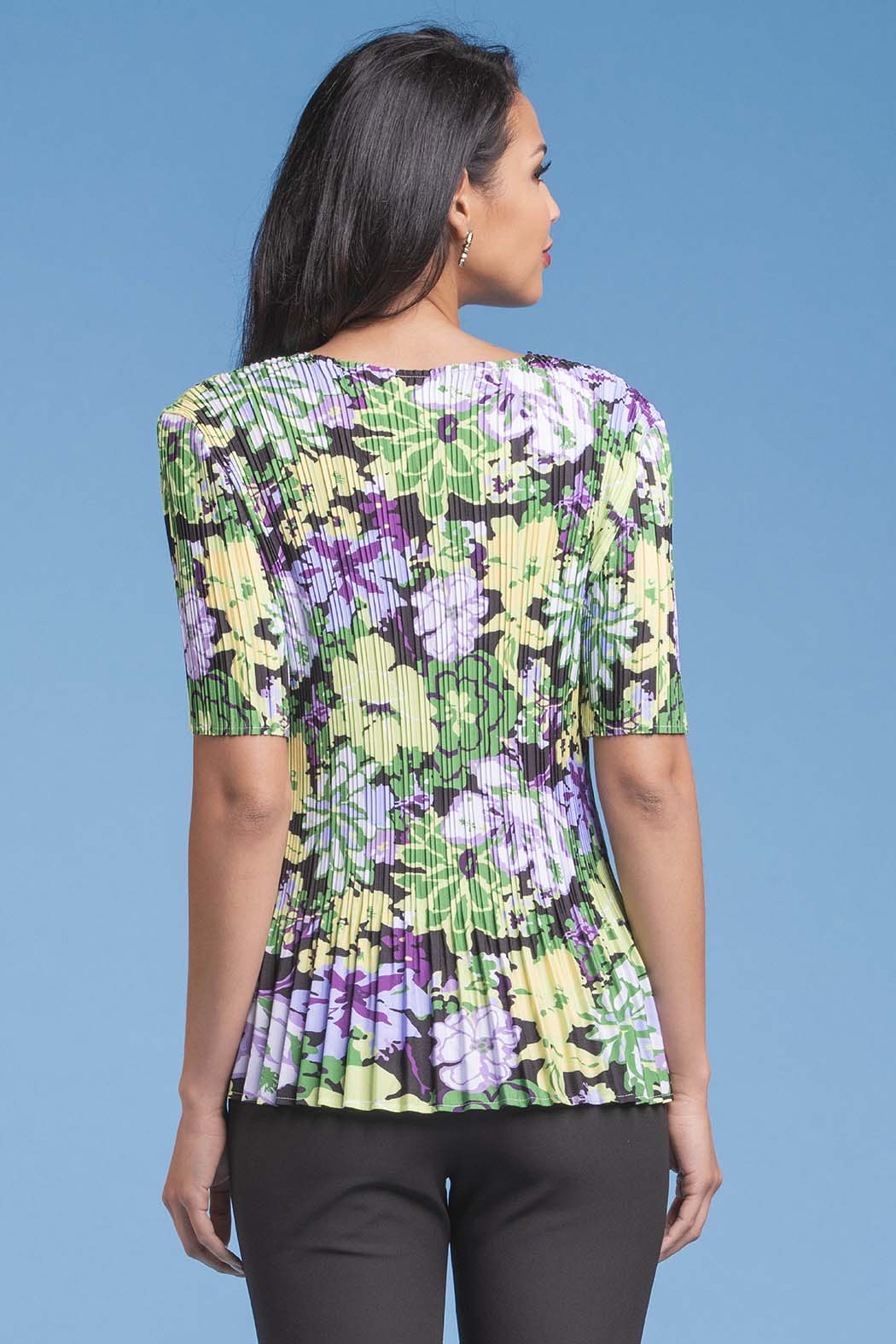 Blusa Con Plisado Estampada De Flores