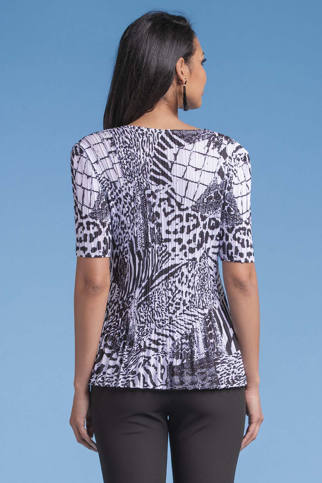 Blusa Con Plisado Estampada