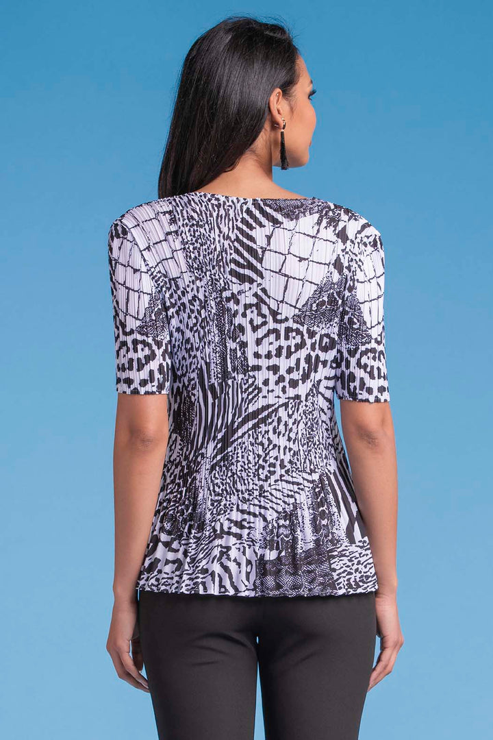 Blusa Con Plisado Estampada