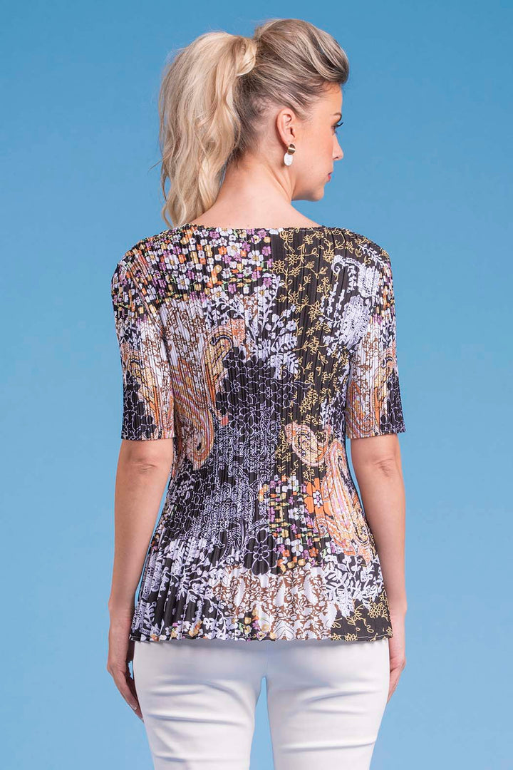 Blusa Con Plisado Estampada