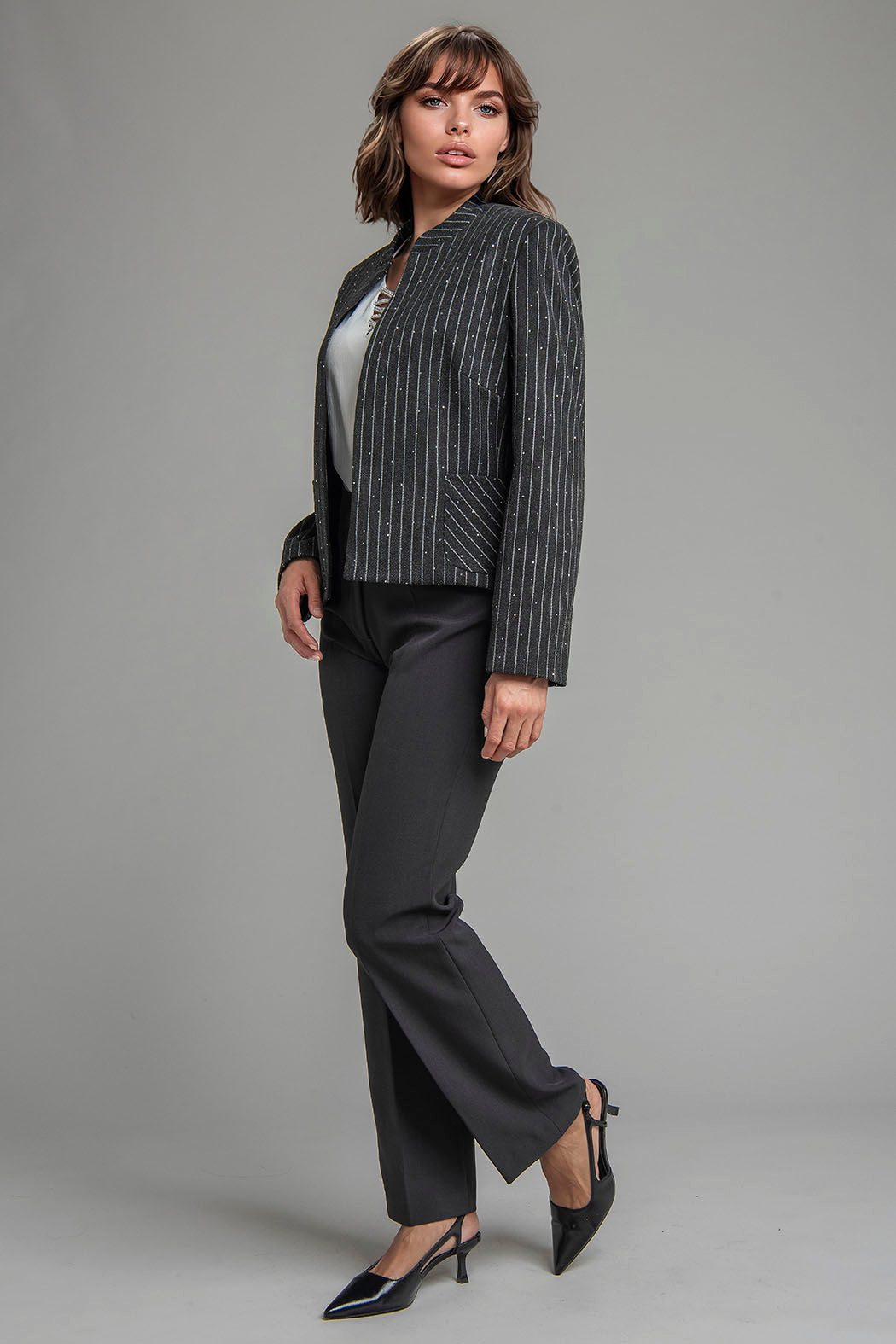 Conjunto De Pantalon Con Blusa Y Saco