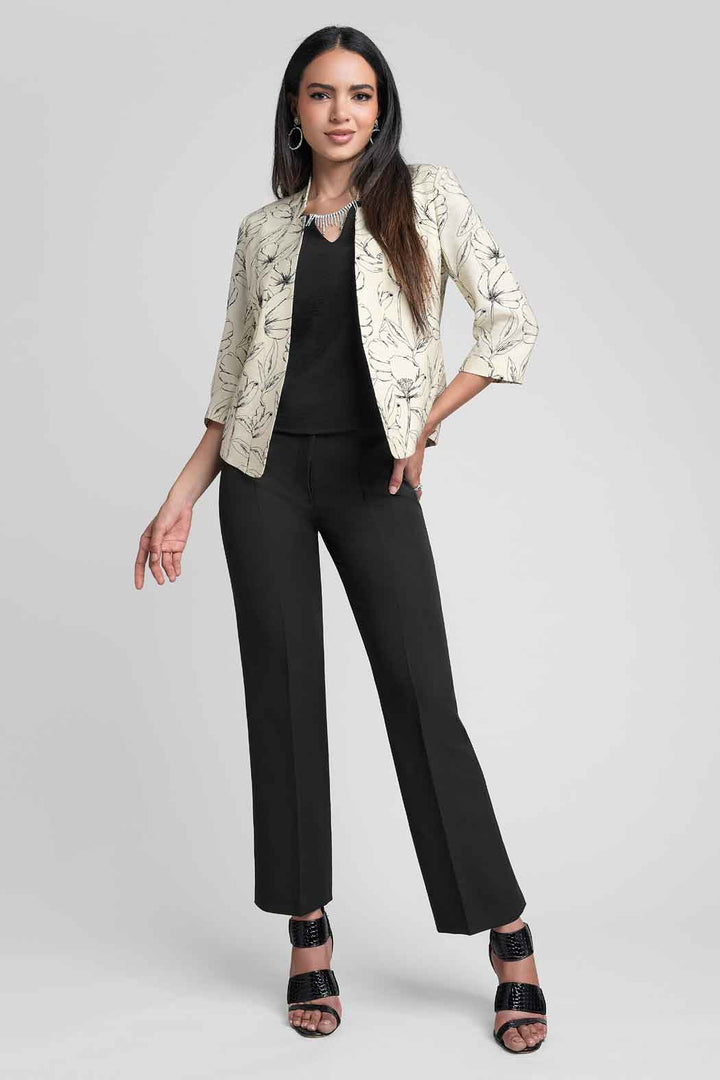 Conjunto De Pantalon, Blusa Y Saco Estampado