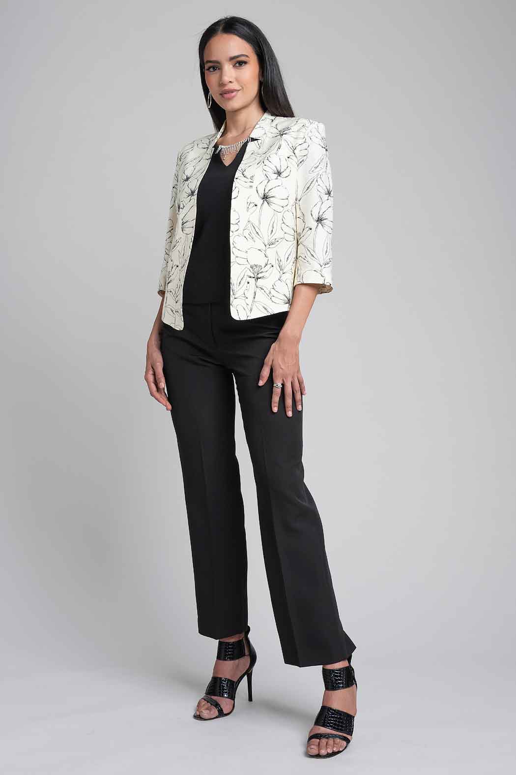 Conjunto De Pantalon, Blusa Y Saco Estampado