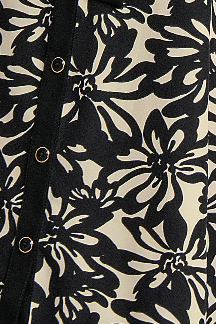 Vestido Largo Camisero Estampado De Flores