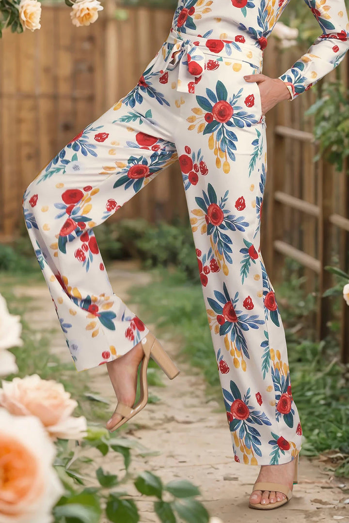 Pantalon Corte Recto Estampado