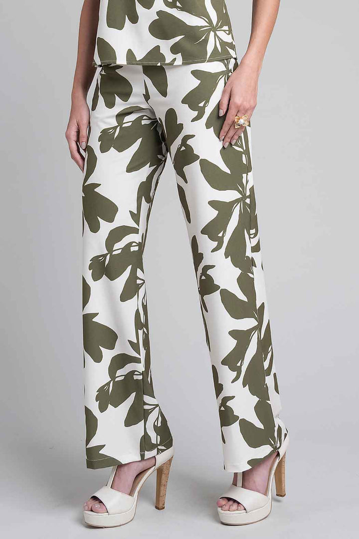 Pantalon Estampado Con Resorte En Cintura