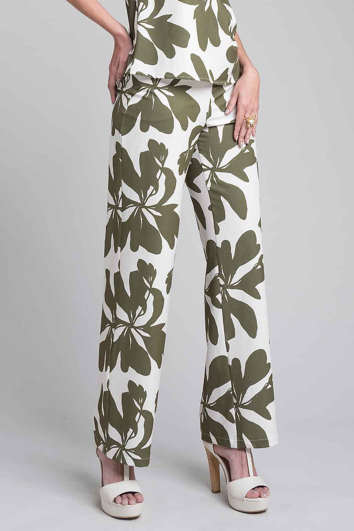 Pantalon Estampado Con Resorte En Cintura