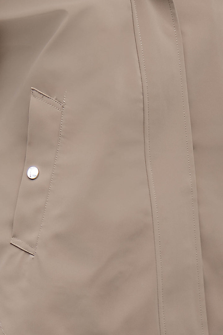 Chamarra Impermeable Larga Con Capucha