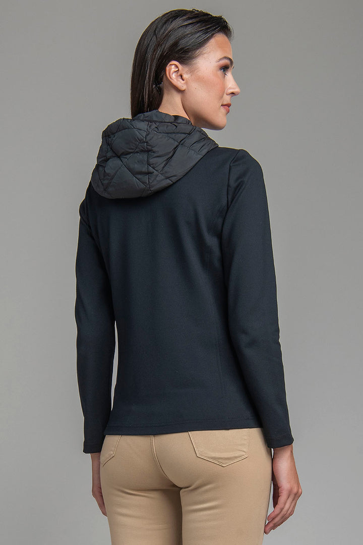 Chamarra Con Tela Elastica En Mangas Y Espalda