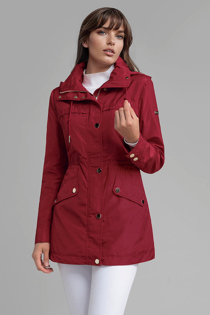 Gabardina Con Capucha Desmontable