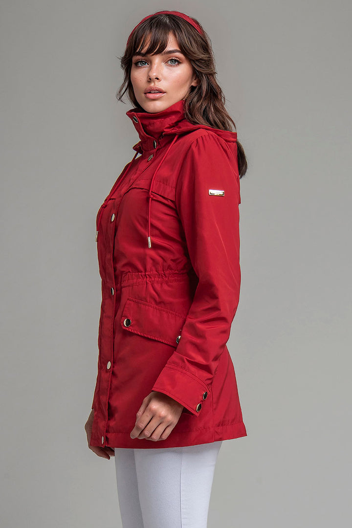 Gabardina Con Capucha Desmontable