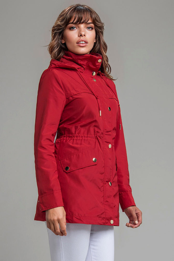 Gabardina Con Capucha Desmontable