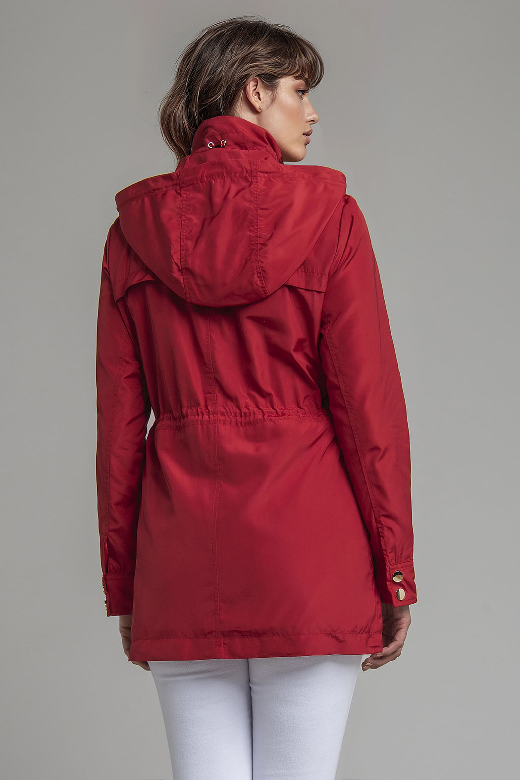 Gabardina Con Capucha Desmontable